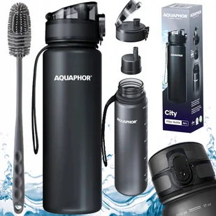 Czarna Butelka filtrująca AQUAPHOR CITY 0,5 L + szczoteczka czyszcząca - Butelki filtrujące Czarna Butelka filtrująca AQUAPHOR CITY 0,5 L + szczoteczka czyszcząca - Butelki filtrujące - miniaturka - grafika 1