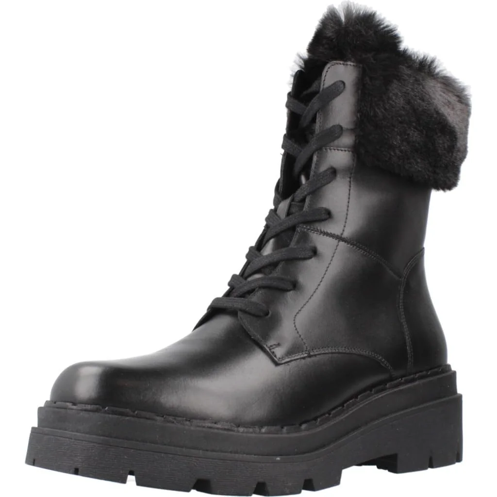 Geox Damskie buty D Felleny F Ankle Boot, czarny, 37 EU