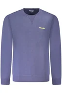 Bluzy męskie - WRANGLER MĘSKA BLUZA Z ROZPINANYM TYŁEM NIEBIESKA - miniaturka - grafika 1
