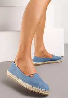 Espadryle damskie - Niebieskie Płaskie Casualowe Espadryle w Stylu Boho Lephea - grafika 1