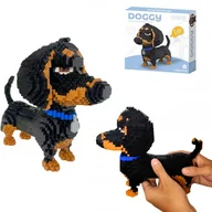 Klocki - Klocki Konstrukcyjne Jamnik Figurka Pieska Psa Micro Klocki Zestaw - miniaturka - grafika 1