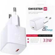 Ładowarki do telefonów - SWISSTEN Ładowarka sieciowa USB-C 33W GaN Charge - miniaturka - grafika 1