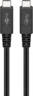 Kable USB - Kabel USB Goobay USB-C - USB-C 0.8 m Czarny - miniaturka - grafika 1