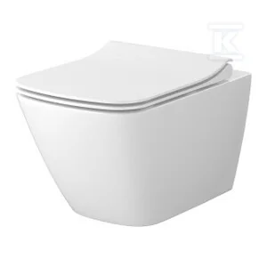 Zestaw C200 miska zawieszana CITY PRO OVAL VORTEX , deska City Square slim duroplastowa wolnoopadająca z łatwym wypinaniem - Miski WC - miniaturka - grafika 1