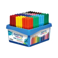 Przybory szkolne - GIOTTO pisaki flamastry 12 kolorów x 9 sztuk TURBO MAXI - miniaturka - grafika 1