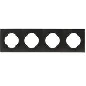 Klawisze i ramki - Ramka poczwórna SOUL czarny DMP SOLID - miniaturka - grafika 1