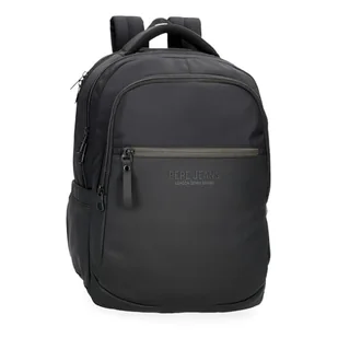 Pepe Jeans Sail up Plecak na laptopa z podwójną komorą na laptopa 15,6 cala Czarny 30 x 42 x 14,5 cm Poliester i PU 18,27 l by Joumma Bags, Czarny (Black), Talla única, dwukomorowy plecak na laptopa - Torby na laptopy - miniaturka - grafika 1