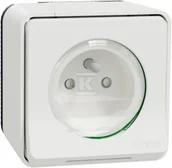 Gniazdka elektryczne - Gniazdo zasilające z uziemieniem 2P+PE kolor biały Mureva - miniaturka - grafika 1