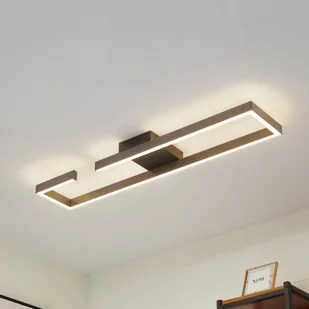 Lucande lampa sufitowa LED Yvor, 100 cm, czarny, aluminium - Lampy sufitowe - miniaturka - grafika 1