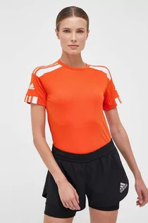 Koszulki sportowe damskie - adidas Performance t-shirt treningowy Squadra 21 kolor pomarańczowy - grafika 1