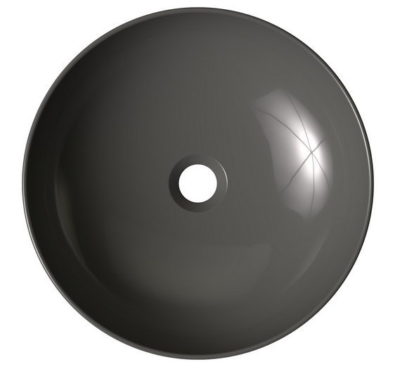 Ravak Okrągła umywalka ceramiczna nablatowa Uni 400 B szary połysk 1szt