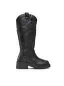 Kozaki damskie - Bronx Kowbojki Western 14298-A Czarny - miniaturka - grafika 1