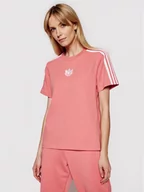 Koszulki i topy damskie - Adidas T-Shirt adicolor 3D Trefoil GN6702 Różowy Loose Fit - miniaturka - grafika 1