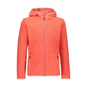 Kurtki i płaszcze dla chłopców - CMP Dziewczęca kurtka Giacca in Pile Arctic Fleece Con Cappuccio czerwony rot (Red Fluo Mel.) 98 - miniaturka - grafika 1