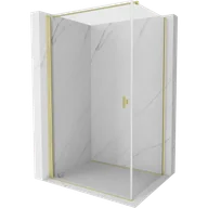 Kabiny prysznicowe - Mexen Mist-B kabina prysznicowa uchylna 80 x 95 cm, transparent, złota szczotkowana - 8A2T-080-095-55-00 - miniaturka - grafika 1