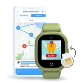 Smartwatch - Locon Watch Lite GJD.06 + 1M Zielony - miniaturka - grafika 1