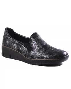 PÓŁBUTY RIEKER  -  53766-00 BLACK - Rieker - Półbuty damskie - miniaturka - grafika 1