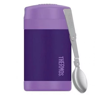 Thermos Termos dziecięcy na jedzenie 470 ml z łyżką fioletowy 123020 - Termosy - miniaturka - grafika 1