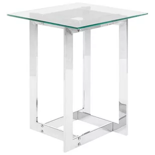 Beliani Stolik szklany srebrny CRYSTAL - Ławy i stoliki kawowe - miniaturka - grafika 1