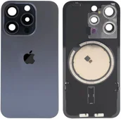 Części serwisowe do telefonów - Klapka Plecki Tył iPhone 15 Pro Blue z Ramką i Magnesami HQ - miniaturka - grafika 1