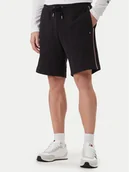 Spodenki męskie - Tommy Hilfiger Szorty sportowe Global Stripe MW0MW42883 Czarny Regular Fit - miniaturka - grafika 1