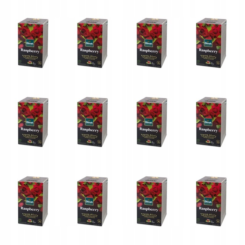 Dilmah Raspberry Flavoured Ceylon Black Tea 20x2 g X12