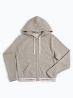 Bluzy damskie - Calvin Klein - Damska bluza rozpinana, szary - miniaturka - grafika 1