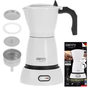 Zaparzacze i kawiarki - KAWIARKA ELEKTRYCZNA 300ml 6 FILIŻANEK 480W CAMRY MOKA CR4415 BIAŁA - miniaturka - grafika 1