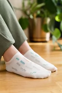 Skarpetki damskie - Stopki 021-055 Ecru (Rozmiar 38/40) - miniaturka - grafika 1