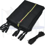 Akcesoria do trampolin - Siatka Zabezpieczająca do Trampoliny Ø427 CM, Zestaw z 6 Słupkami, Odporna na UV, Podwójny Zamek Błyskawiczny, Model Wewnętrzny, Kolor Czarny. - miniaturka - grafika 1