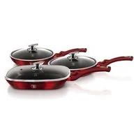 Zestawy garnków i patelni - Zestaw patelni Berlinger Haus Metallic Line Burgundy Edition, burgundowy, 20 cm, 24 cm, 28 cm, 3 elementy, BH/6189 - miniaturka - grafika 1
