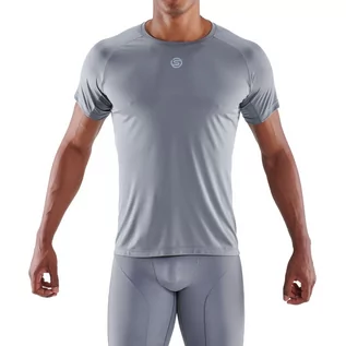 Koszulki sportowe męskie - Skins Koszulka sportowa Series-3 Grey L - grafika 1