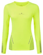 Koszulki sportowe damskie - RONHILL Koszulka do biegania damska z długim rękawem TECH REFLECT L/S TEE fluo yellow/reflect - miniaturka - grafika 1