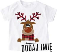 Koszulki dla dziewczynek - Koszulka z imieniem na mikołajki dla dziecka reniferek3444 - miniaturka - grafika 1
