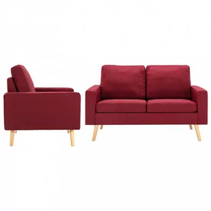 3-osobowy zestaw wypoczynkowy z fotelem, winna czerwień - Eroa 3X - Komplety wypoczynkowe - miniaturka - grafika 1