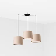 Lampy sufitowe - Lampa wisząca SAMBA 3L czarny/beżowy - miniaturka - grafika 1