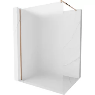 Mexen Kioto ścianka prysznicowa 140 x 200 cm, szron 8 mm, różowe złoto - Ścianki i drzwi prysznicowe - miniaturka - grafika 1
