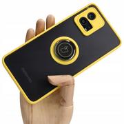 Etui i futerały do telefonów - Bizon Etui Case Hybrid Ring do Motorola Moto G72, żółte - miniaturka - grafika 1