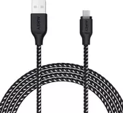 Kable USB - Aukey CB-AM1 Black ultraszybki kabel nylonowy Quick Charge micro USB-USB 1.2m 5A 480 Mbps - miniaturka - grafika 1