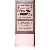 Bronzery i konturowanie twarzy - Makeup Revolution Bright Light krople brązujące do ciała W115 Spice Tan 23ml - miniaturka - grafika 1