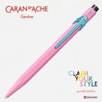 Carandache Długopis CARAN DACHE 849 Claim Your Style Ed2 Hibiscus Pink M w pudełku różowy - Przybory szkolne - miniaturka - grafika 1