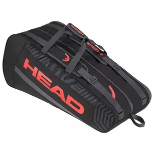 Torba tenisowa Head Base Racquet Bag M x 6 black/orange - Tenis ziemny - miniaturka - grafika 1