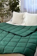 Pościel - Bawełniana kołdra bezposzewkowa 140x200cm,butelkowa zieleń - miniaturka - grafika 1