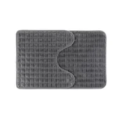 Dywaniki łazienkowe - Dywanik łazienkowy Panama 2-elementowy szary - miniaturka - grafika 1