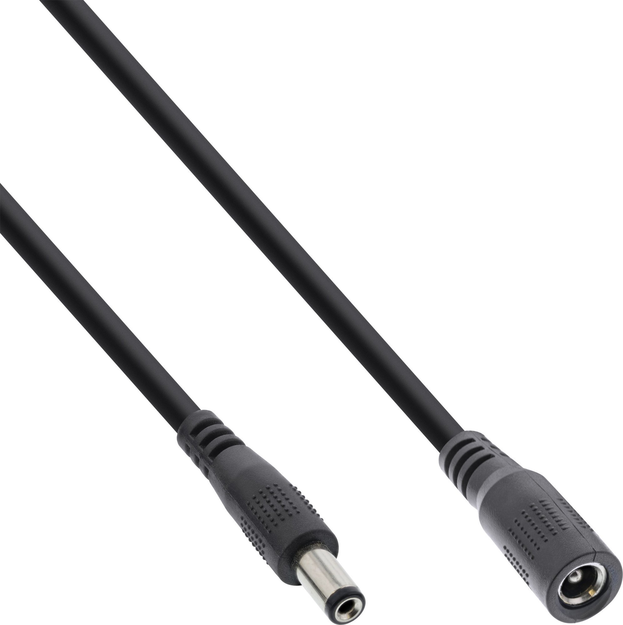 Kabel zasilający InLine InLine® DC extension cable, DC plug male/female 5.5x2.5mm, AWG 18, black, 5m