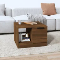 Ławy i stoliki kawowe - vidaXL Stolik kawowy brązowy dąb 50x50x36 cm materiał drewnopochodny - Stolik kawowy - Stoliki kawowe - Stolik kawowy - Stolik boczny - miniaturka - grafika 1