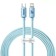 Kable USB - Baseus Crystal Shine Series kabel USB Typ C - Lightning szybkie ładowanie Power Delivery 20W 2m niebieski CAJY001403 - miniaturka - grafika 1