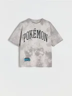 Koszulki dla chłopców - Reserved - T-shirt oversize Pokémon - ciemnoszary - miniaturka - grafika 1