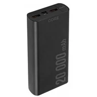 Powerbanki - FOREVER Core SPF-02 20000mAh Czarny - miniaturka - grafika 1
