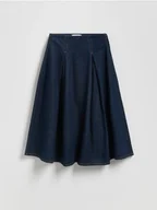 Spódnice - Reserved - Jeansowa spódnica midi - granatowy - miniaturka - grafika 1